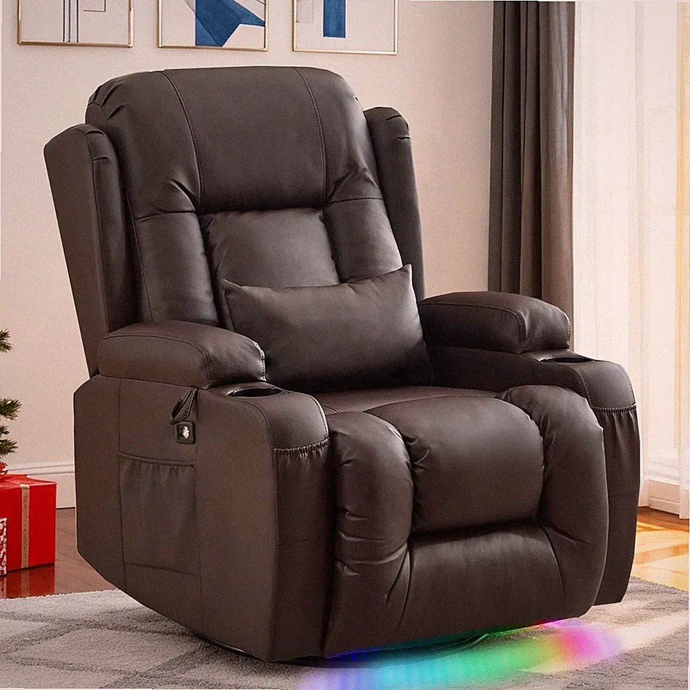 Glider Rocking Chair Swivel Recliner Nursery Rocker Sofa Chairs for Living Room