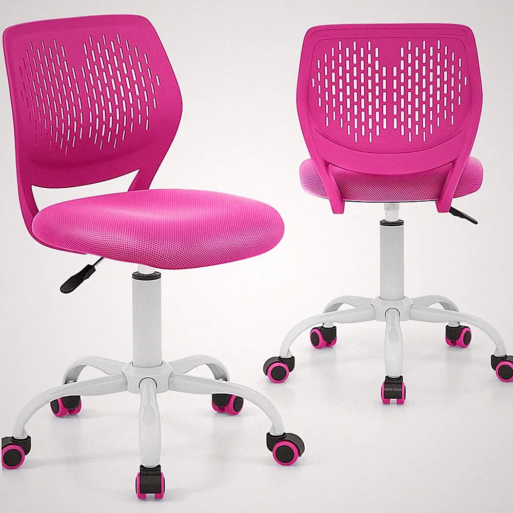 LUARANE Kids Desk Chair Adjustable Swivel for Children Armless Mesh Task Study