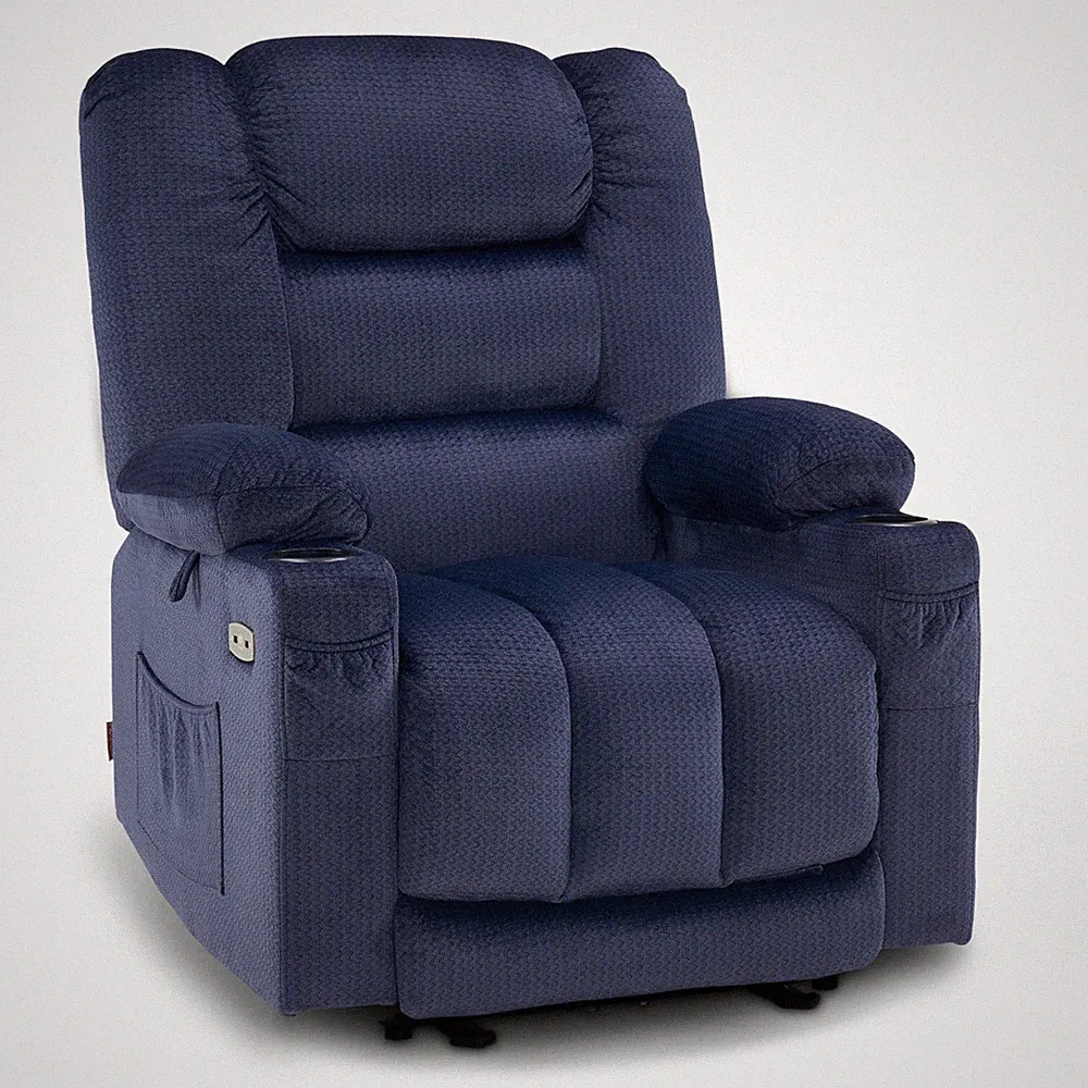 Mcombo Power Recliner Sofa Chair with Heat & Massage, USB for Living Room 6079