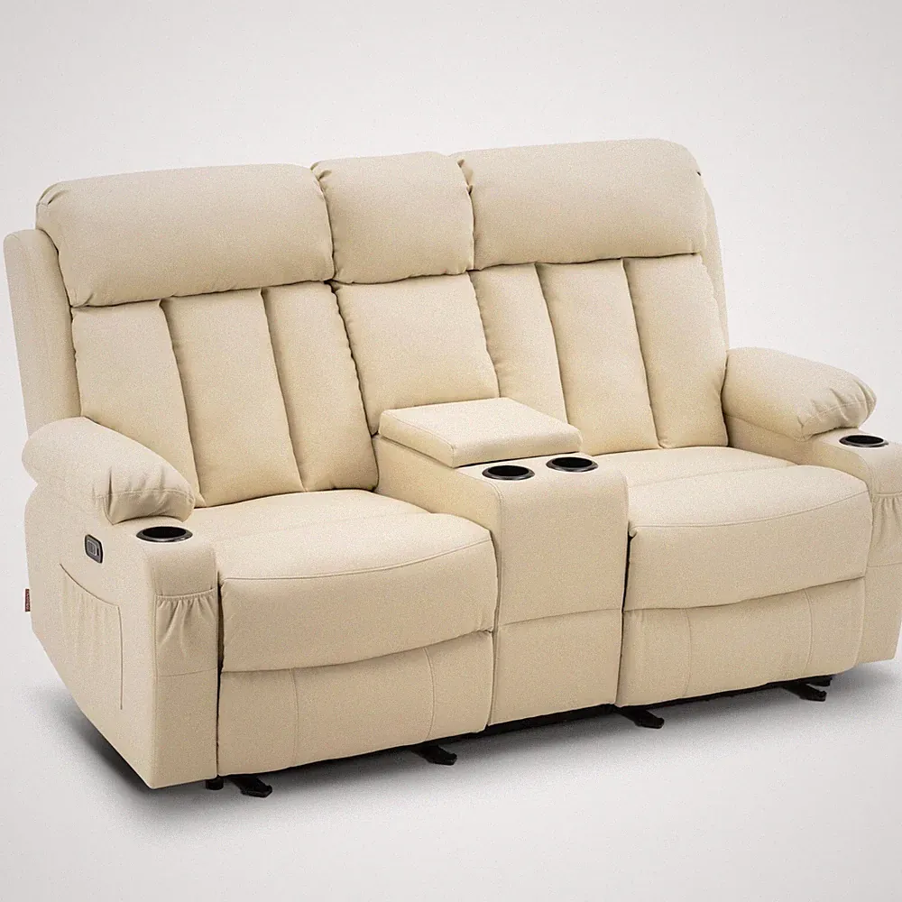 Mcombo Power Recliner Sofa Chair with Heat & Massage, USB for Living Room 6095